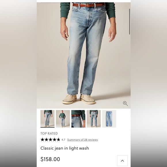 NWT J Crew Classic Straight Light Wash Jeans